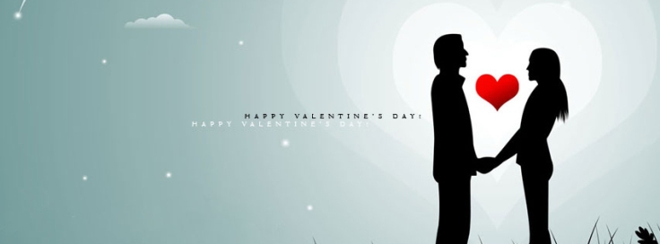 Happy Valentines day couple facebook cover photo